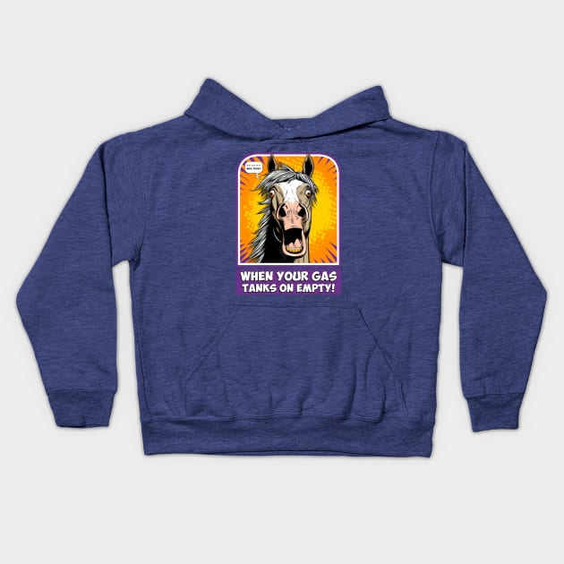 Horse Kids Hoodie by The Design Deck